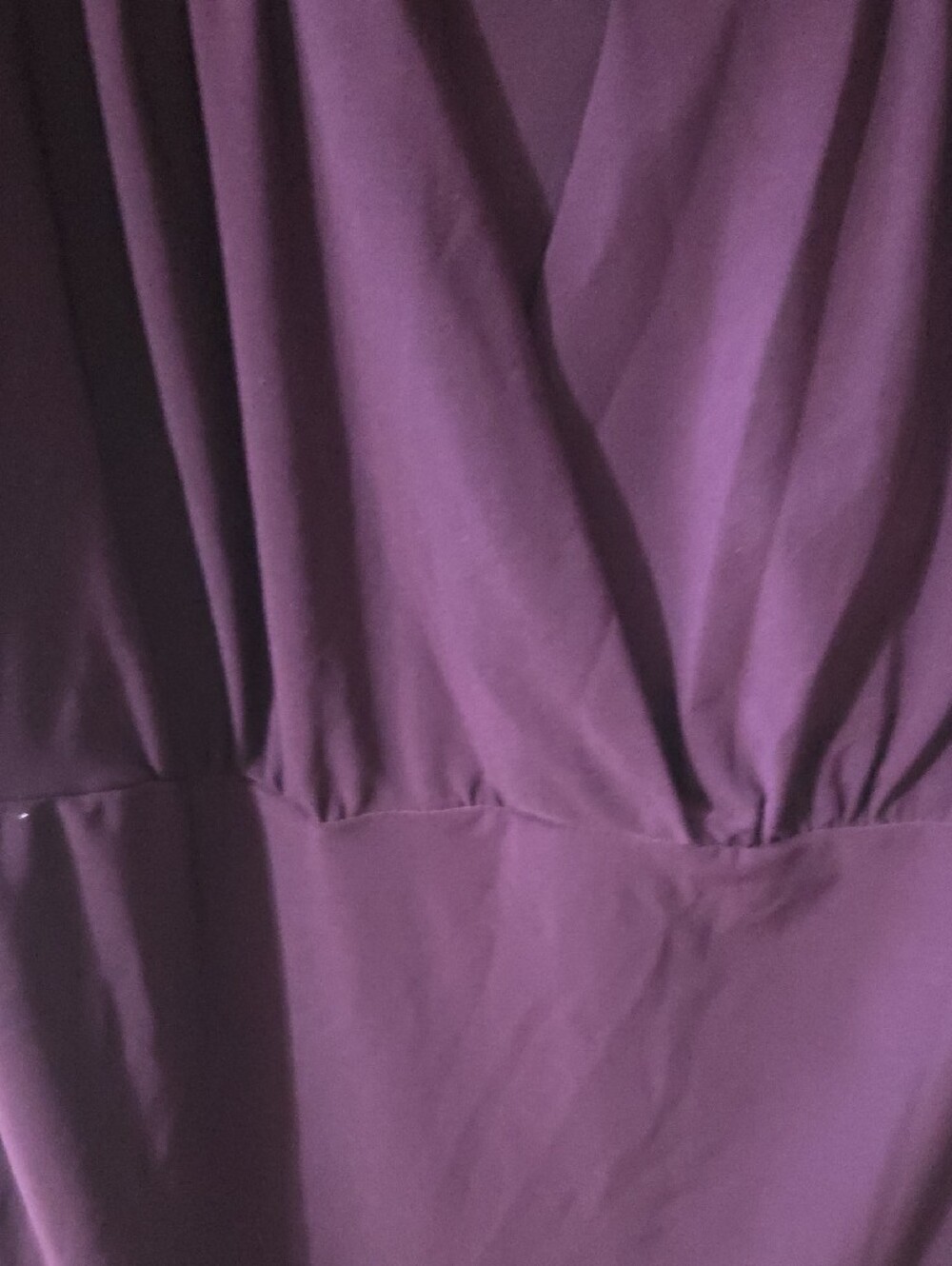 Short-Sleeve Purple Scoop Neck Tunic Top - Picture 6 of 10